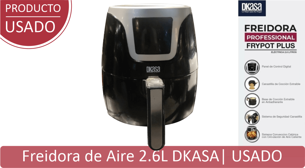 Freidora de Aire DKASA 2.6L Negra