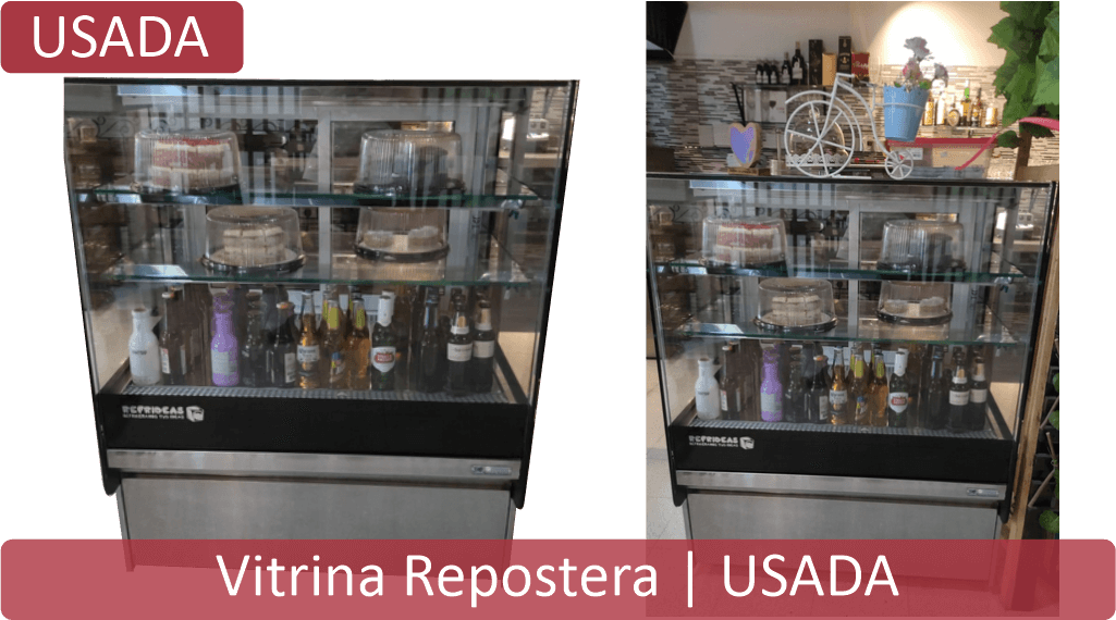 Vitrina Repostera Horizontal de Dos Puertas- Refriideas